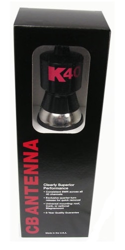 SOLD! B Grade Genuine K40 Black Original K40 CB Antenna ( NON-DETACHABLE)