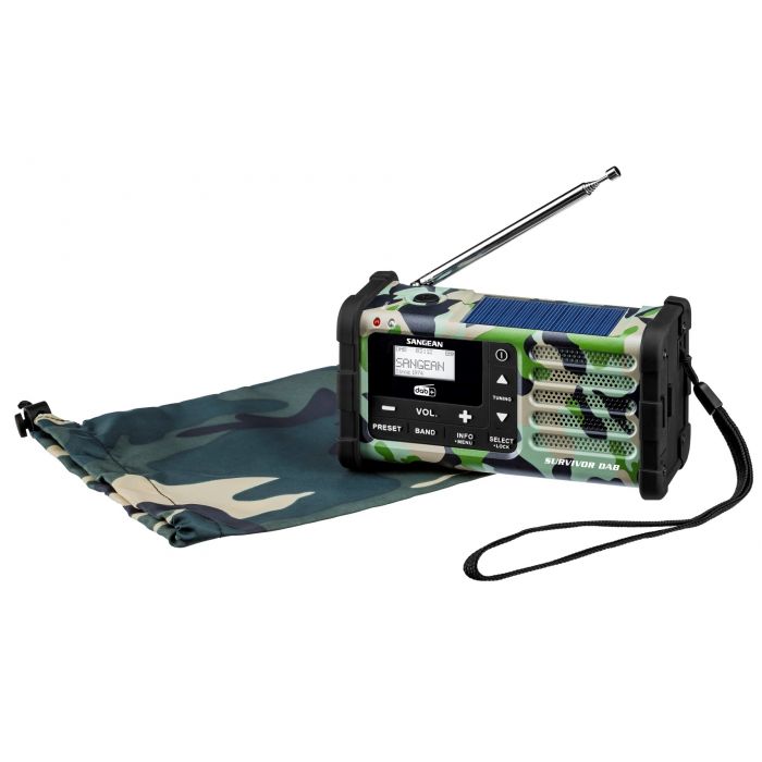 Discontinued SANGEAN MMR-88-DAB-PLUS - Camouflage Rechargeable Emergency Radio -  (Survivor DAB)