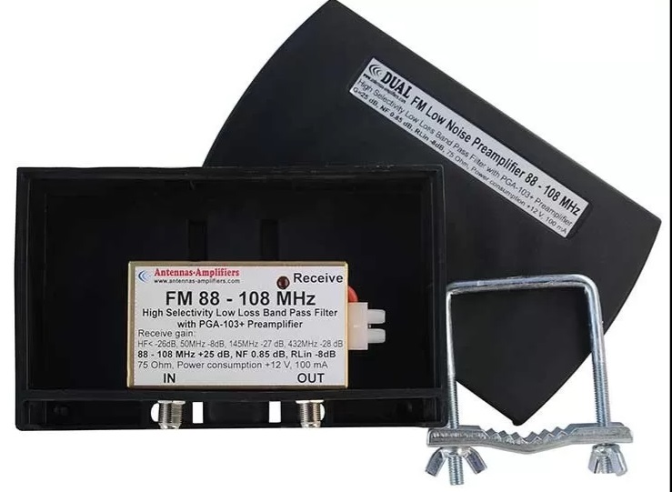 DUAL FM DX LOW NIOSE Pre-ampLIFIER wITH INTEGRATED BPF