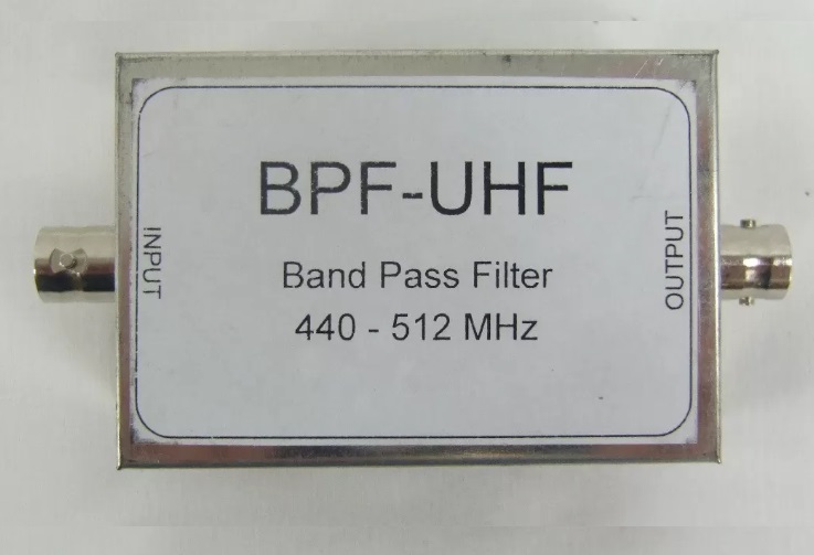 DISCONTINUED DD Amtek BPF-UHF In-line band pass filter 440-512MHz BNC plug to BNC socket