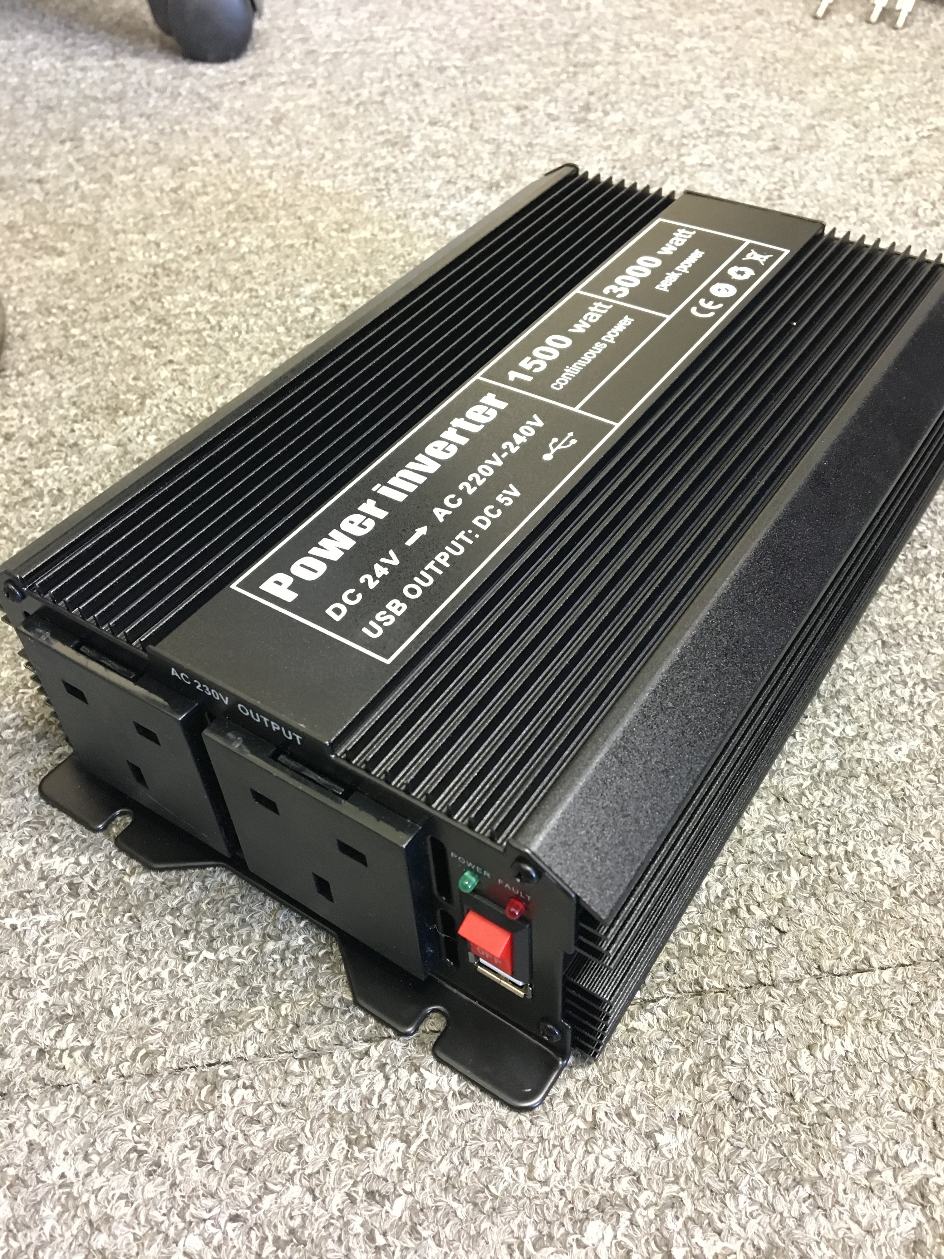 SOLD! B GRADE INV-8102U - 1500W JEO 24V Soft Start DC to AC Power Inverter