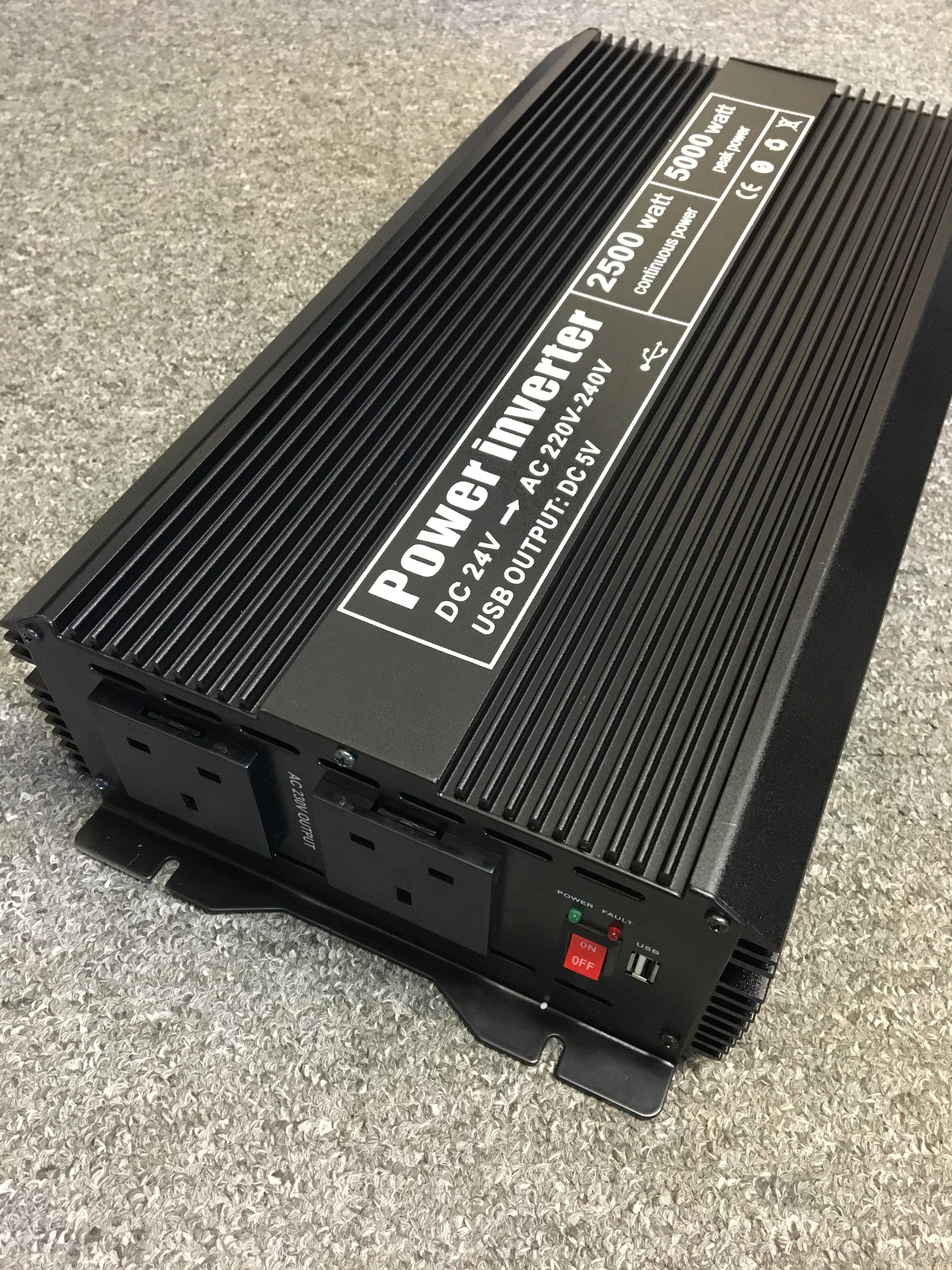 SOLD! B GRADE INV-8102U - 2500W 24V Soft Start DC to AC Power Inverter