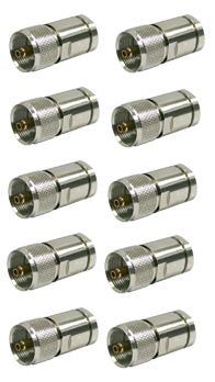 PL259 Compression Premium Plug (6mm) (For RG58) (Special Offer 10 Pack)