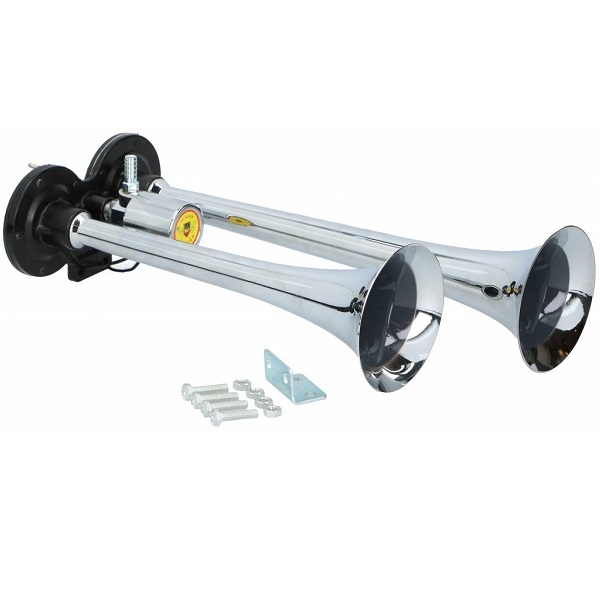 All Ride Air Horn 2 Tone-Chrome 12/24V AL