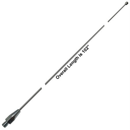 DISCONTINUED Hustler 1C-56 Tapered Stainless Steel Whip