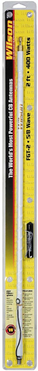 Discontinued WILSON FGT-2 SILVER LOAD CB ANTENNA (WHITE)