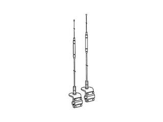 DISCONTINUED Hustler HQD Dual Mirror Mount Twin Trucker  CB Antenna Kit