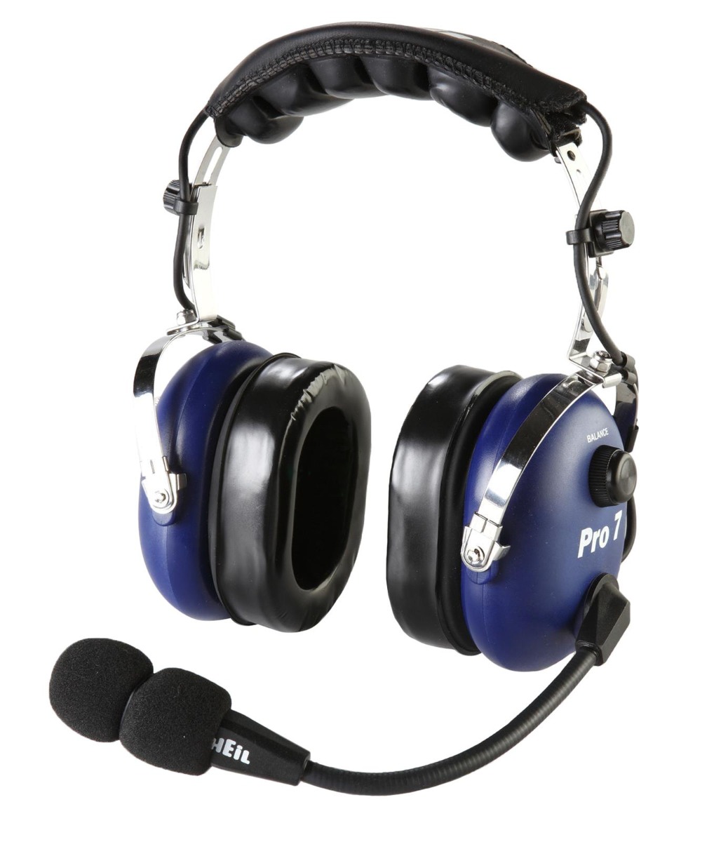 SOLD! B Grade Heil Sound PRO-7 BU - AR Industrial Headset with Dynamic Element with PTT (Blue)
