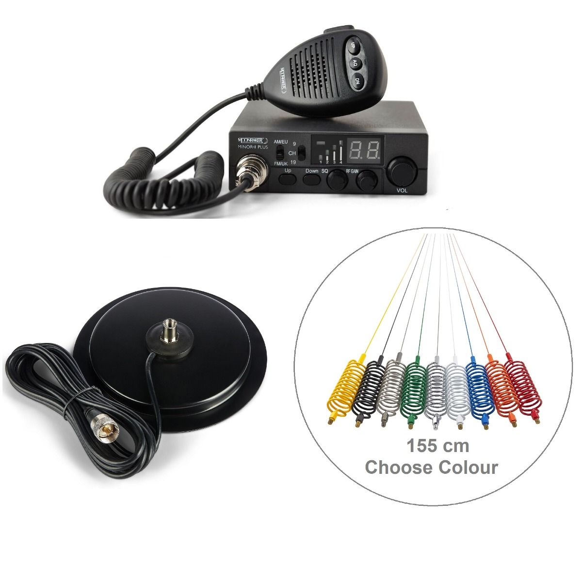 CB Radio Kit 155 (Radio, Antenna & Mag Mount)