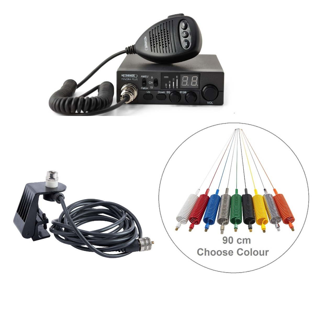 CB Radio Kit 90 (Radio, Antenna & Gutter Mount)