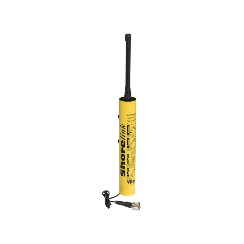 Shakespeare SL156 -  Unity Gain, 0.4M  (V-Tronix) ‘Shorelink’ Emergency Antenna, Waterproof Container, 6M RG174 Cable + PL259 