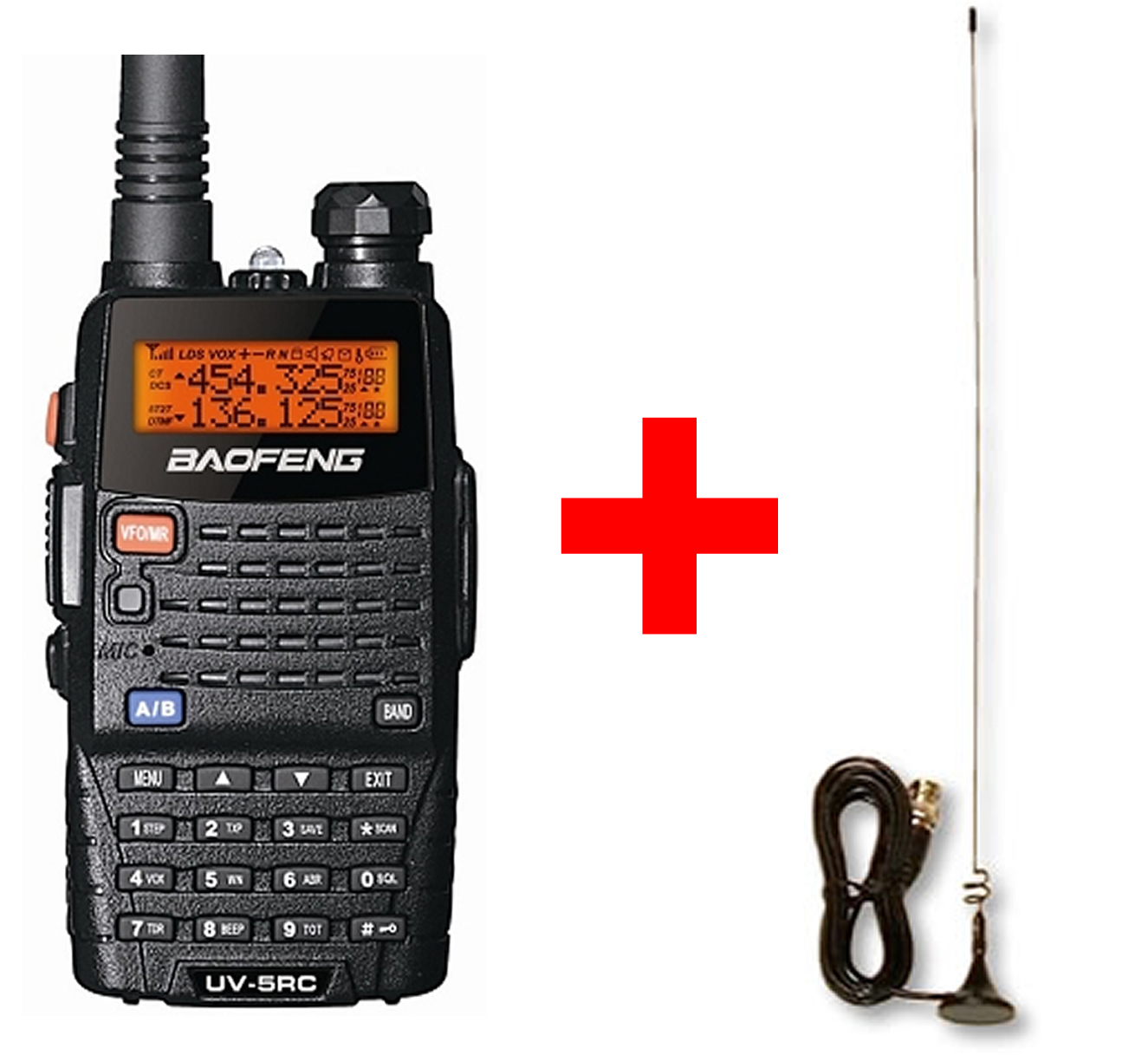 Discontinued Baofeng UV-5R+ Dual Band Transceiver + MRM-100SR Micro Mag